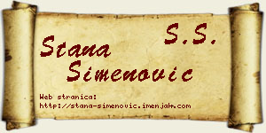 Stana Simenović vizit kartica